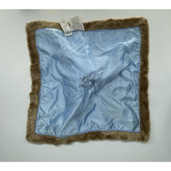 Carters Blue MONKEY "I’m Bananas" Silky Swaddling Blanket Blankie Lovey RattleC - Picture 5 of 9